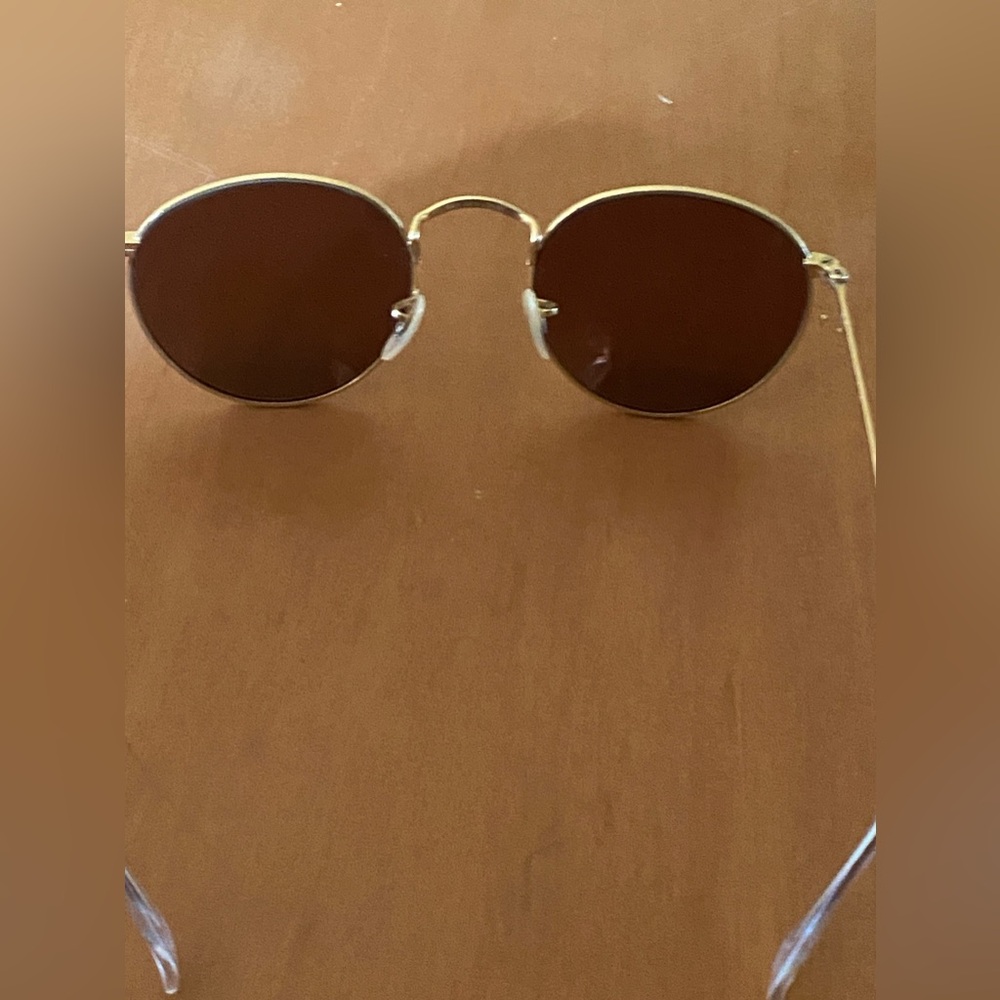 Ray-Ban Gold Frame Brown Lens Oval Sunglasses - Picture 5 of 12
